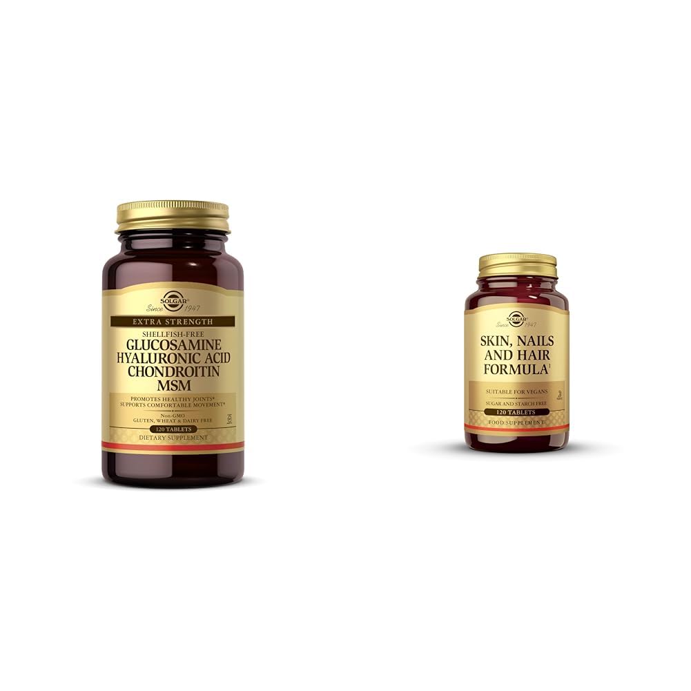 Glucosamine Hyaluronic Acid Chondroitin MSM, 120 Tablets & Skin, Nails & Hair, 120 Tablets L4494