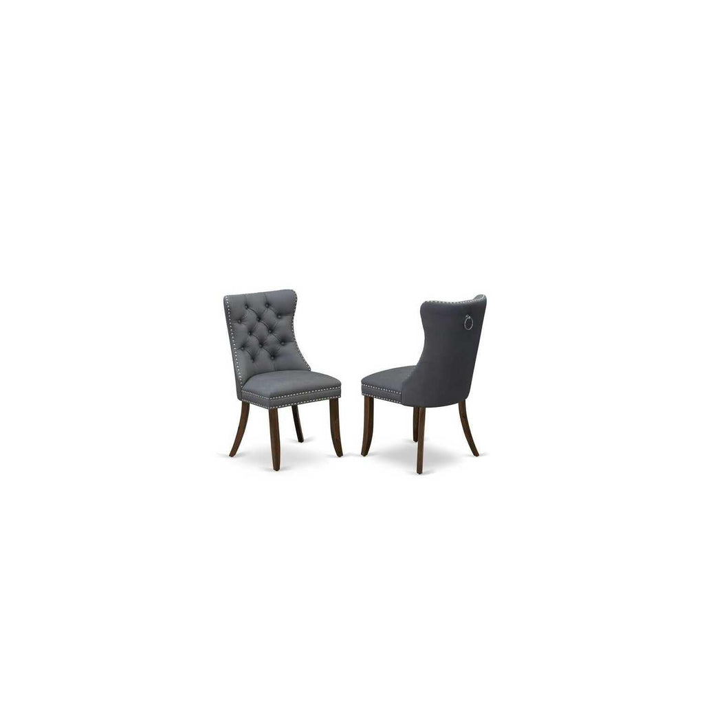 9 Piece Modern Dining Table Set with 8 Gray PU Leather Chairs X4216
