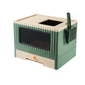 Foldable Top Entry Cat Litter Box with Lid D946