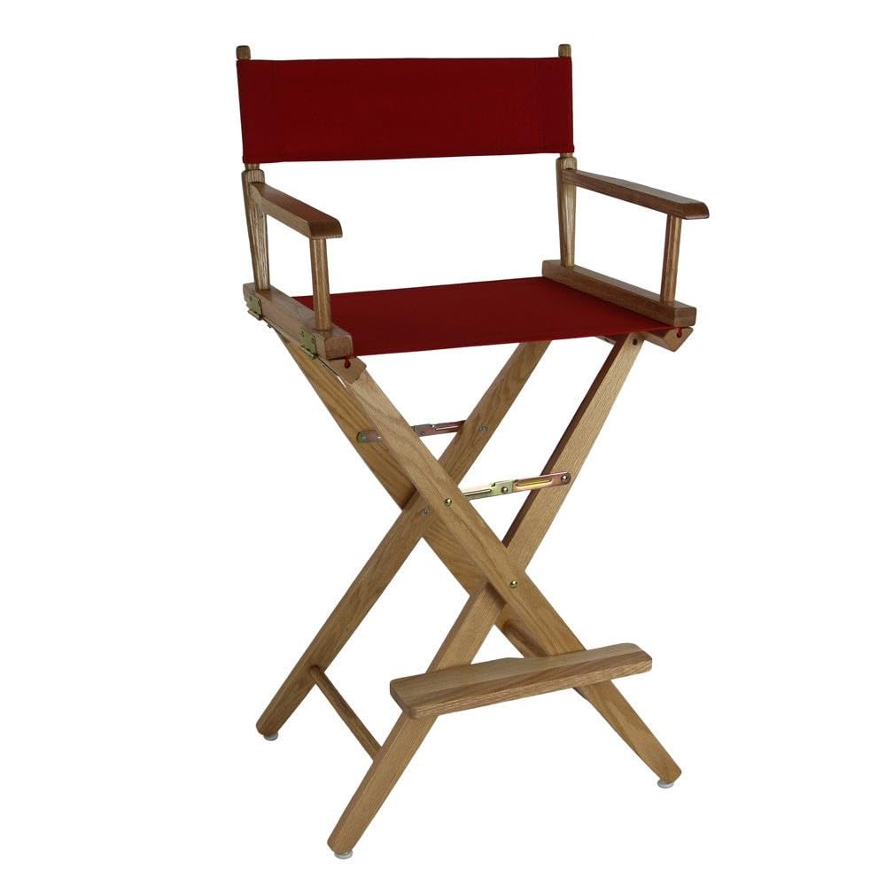 Extra-Wide Bar Height Director's Chair Black Canvas P9622