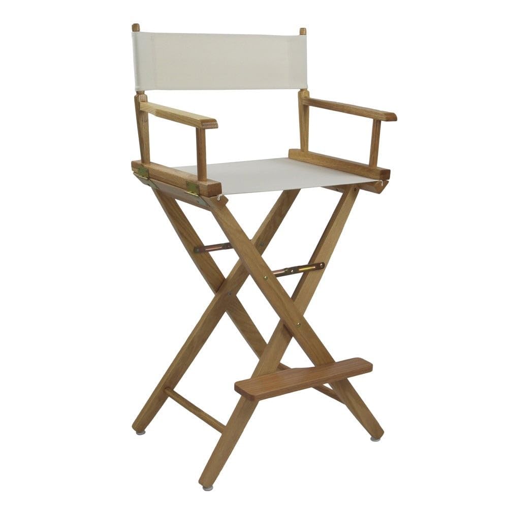 Extra-Wide Bar Height Director's Chair Black Canvas P9622