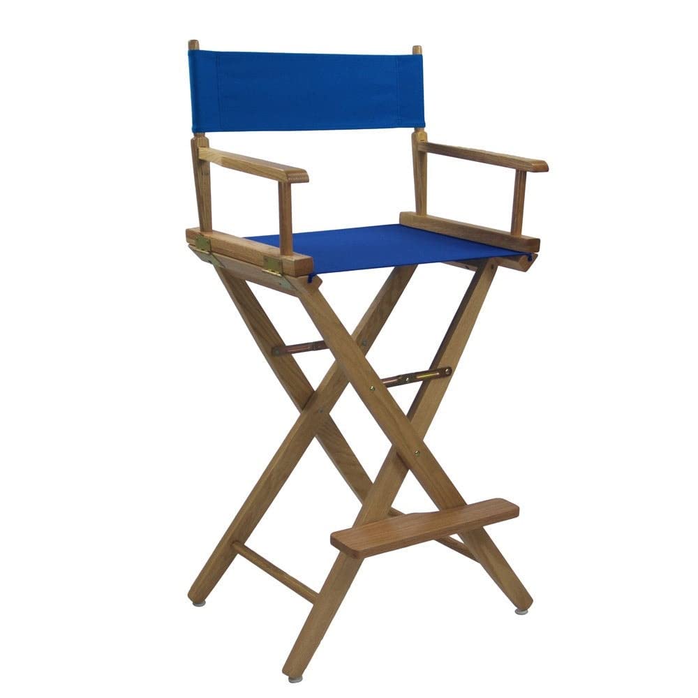 Extra-Wide Bar Height Director's Chair Black Canvas P9622