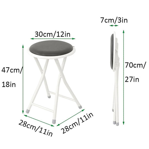 18-Inch Black Folding Stool with 225lb Capacity S938199