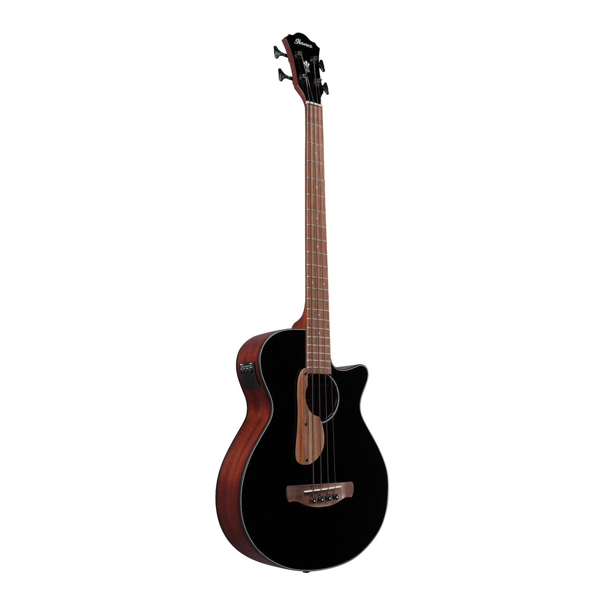 Black High Gloss Acoustic-electric Bass Guitar Q274