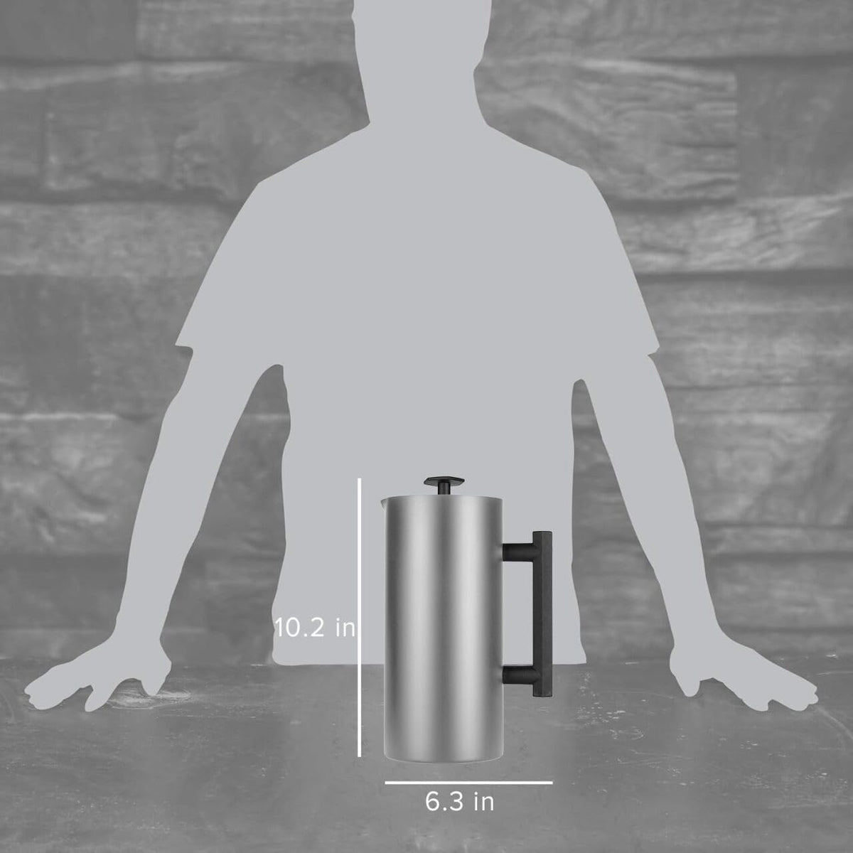 32oz Stainless Steel French Press D411