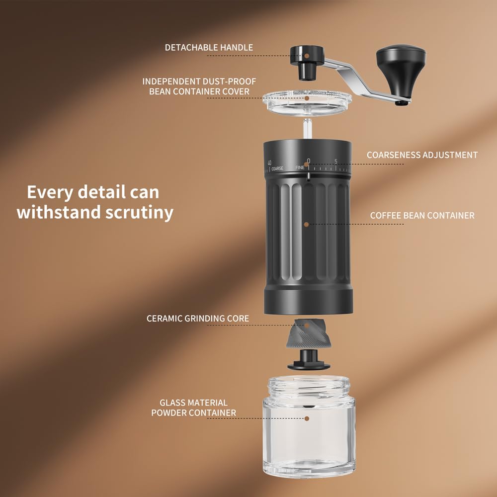 Portable Conical Burr Coffee Grinder 25g Ceramic Burrs Z298