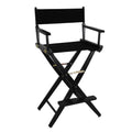 Extra-Wide Bar Height Director's Chair Black Canvas P9622