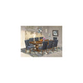 9 Piece Modern Dining Table Set with 8 Gray PU Leather Chairs X4216
