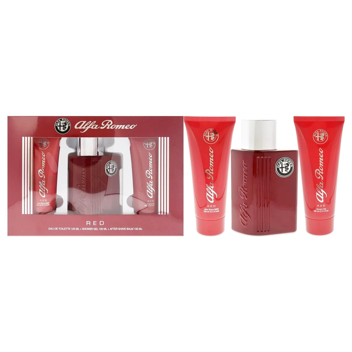 Red 4.2 oz EDT Spray, 3.4 oz Shower Gel, 3.4 oz After Shave Balm 3 Pc Gift Set M81635
