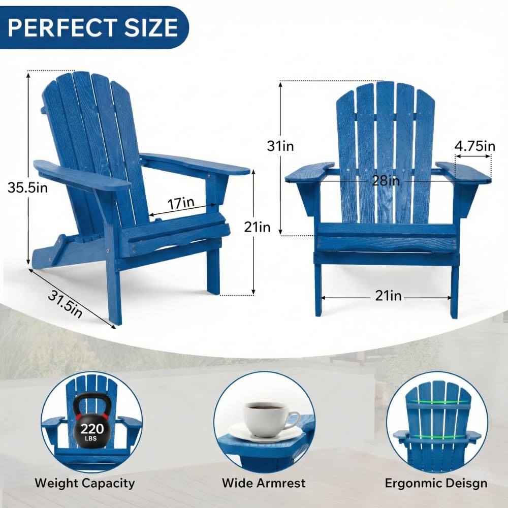 Wood Folding Adirondack Chair J392