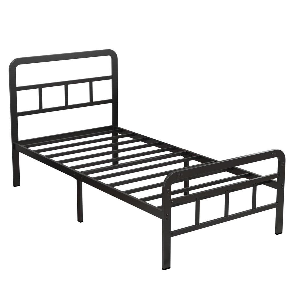 Twin Platform Bed Frame with Headboard and Footboard M675