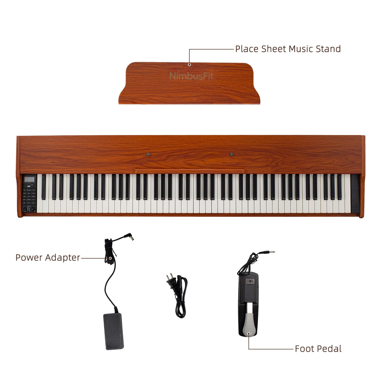 88 Keys Hammer Weighted Digital Piano G976