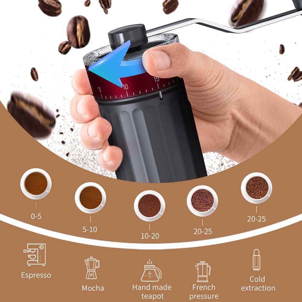 Portable Conical Burr Coffee Grinder 25g Ceramic Burrs Z298
