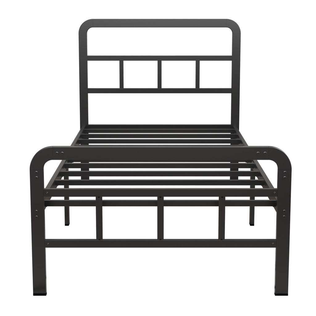 Twin Platform Bed Frame with Headboard and Footboard M675