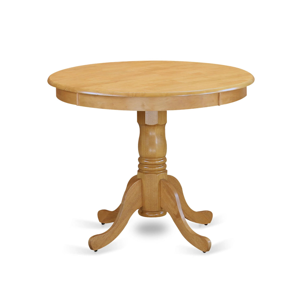5 Piece Oak Dining Table Set with 4 Blue Faux Leather Chairs D496