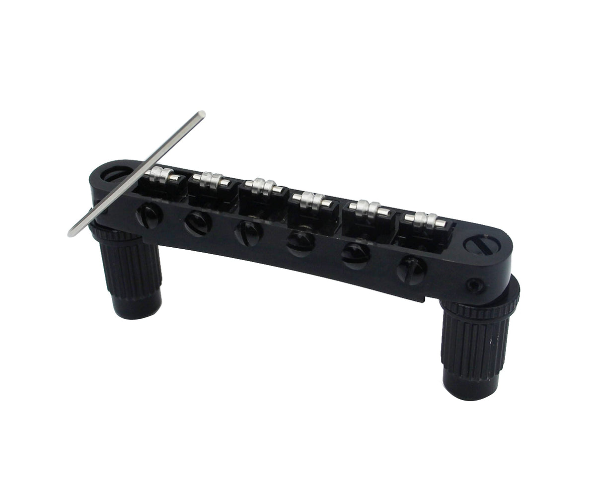 Black Roller Saddle Bridge for 6 String Electric Guitar A582732