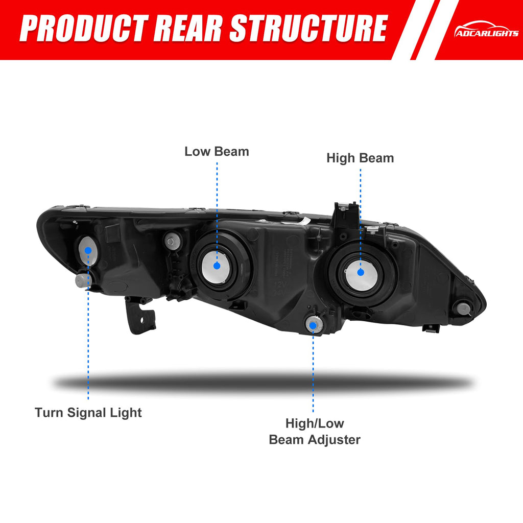 2006-2011 Honda Civic Halogen Headlight T3512