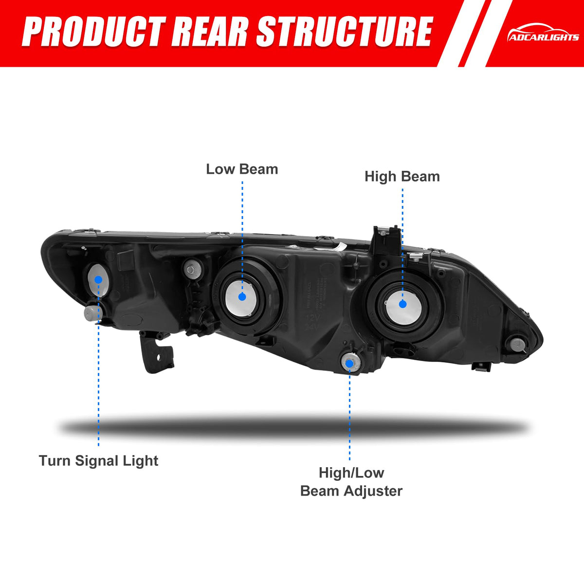 2006-2011 Honda Civic Halogen Headlight T3512