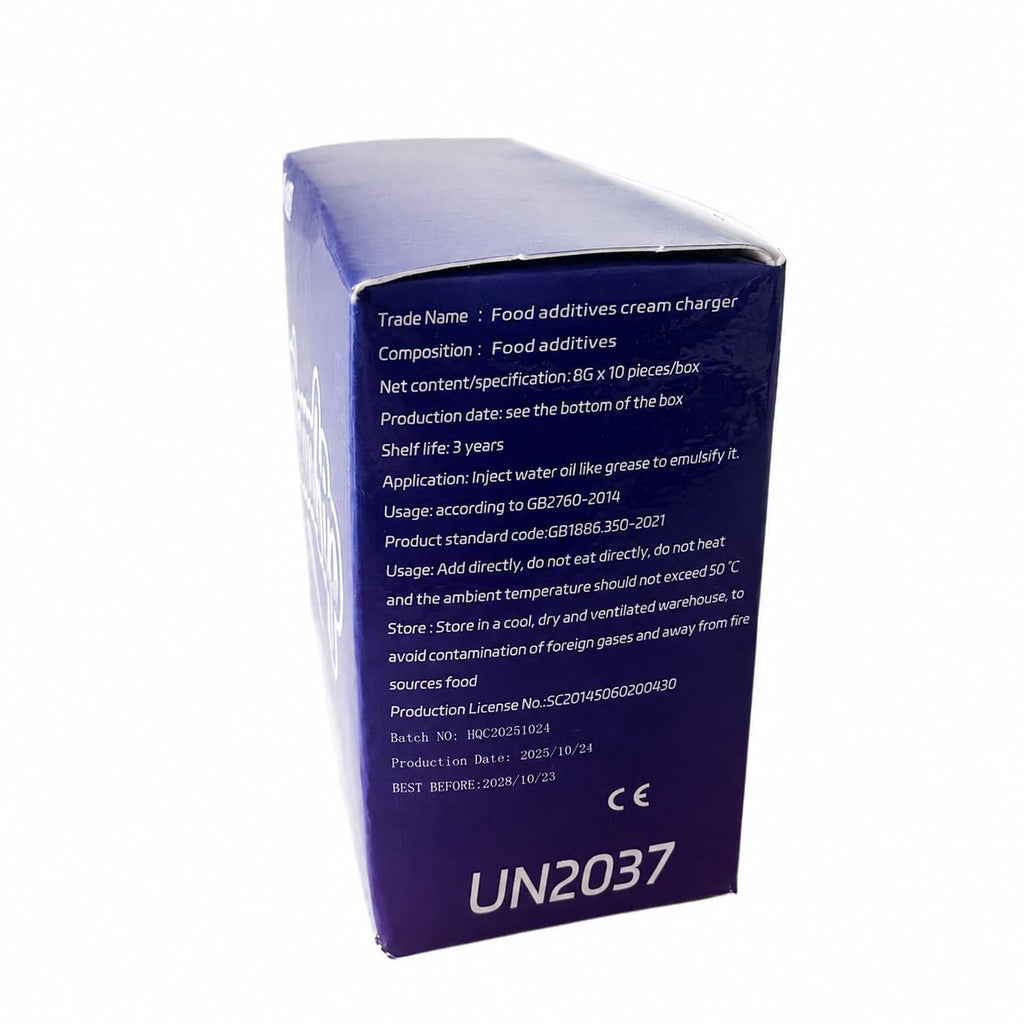 Whipped Cream Charger 10-Pack 8g Nitrous Oxide Cartridges Q829