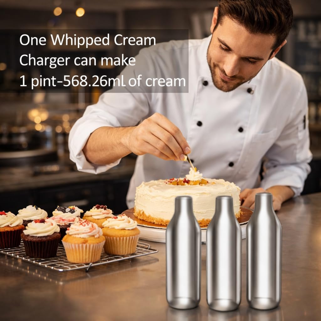 Whipped Cream Charger 10-Pack 8g Nitrous Oxide Cartridges Q829
