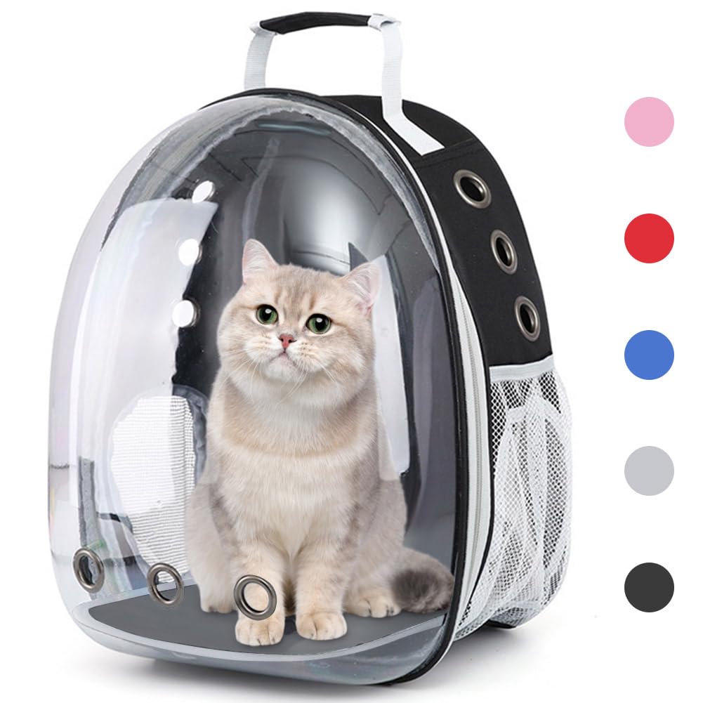 Pet Backpack Carrier with Clear Front and Harness D6207