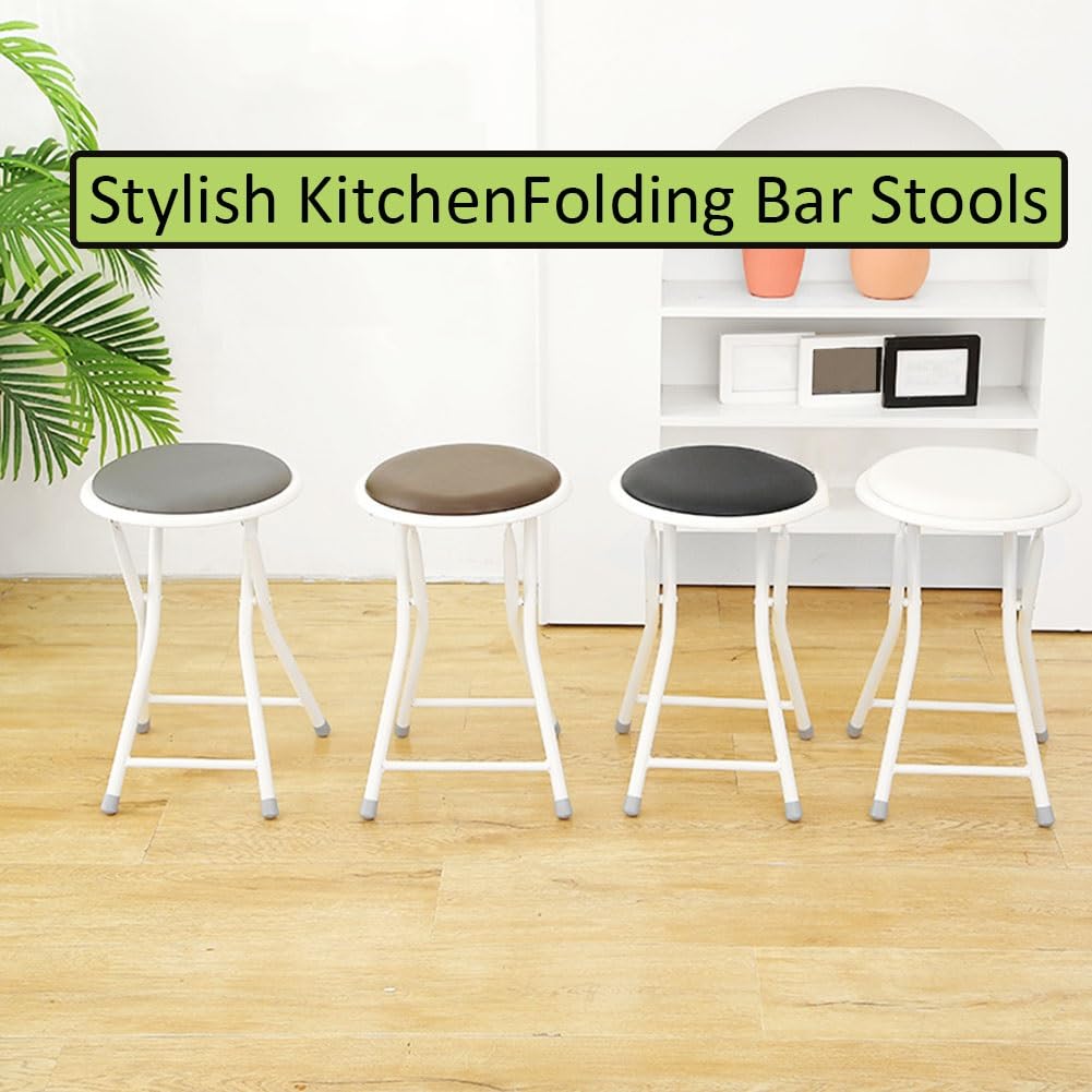 18-Inch Black Folding Stool with 225lb Capacity S938199