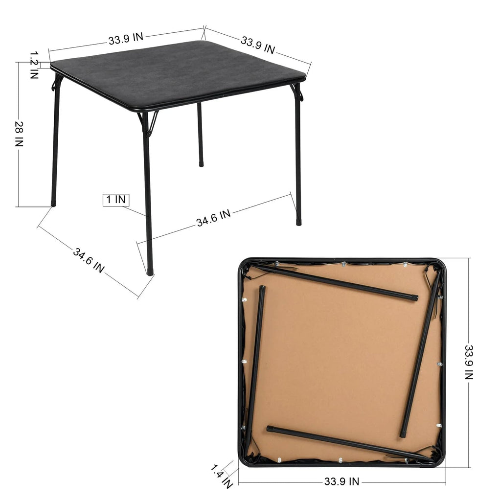 Black Folding Card Table X129370