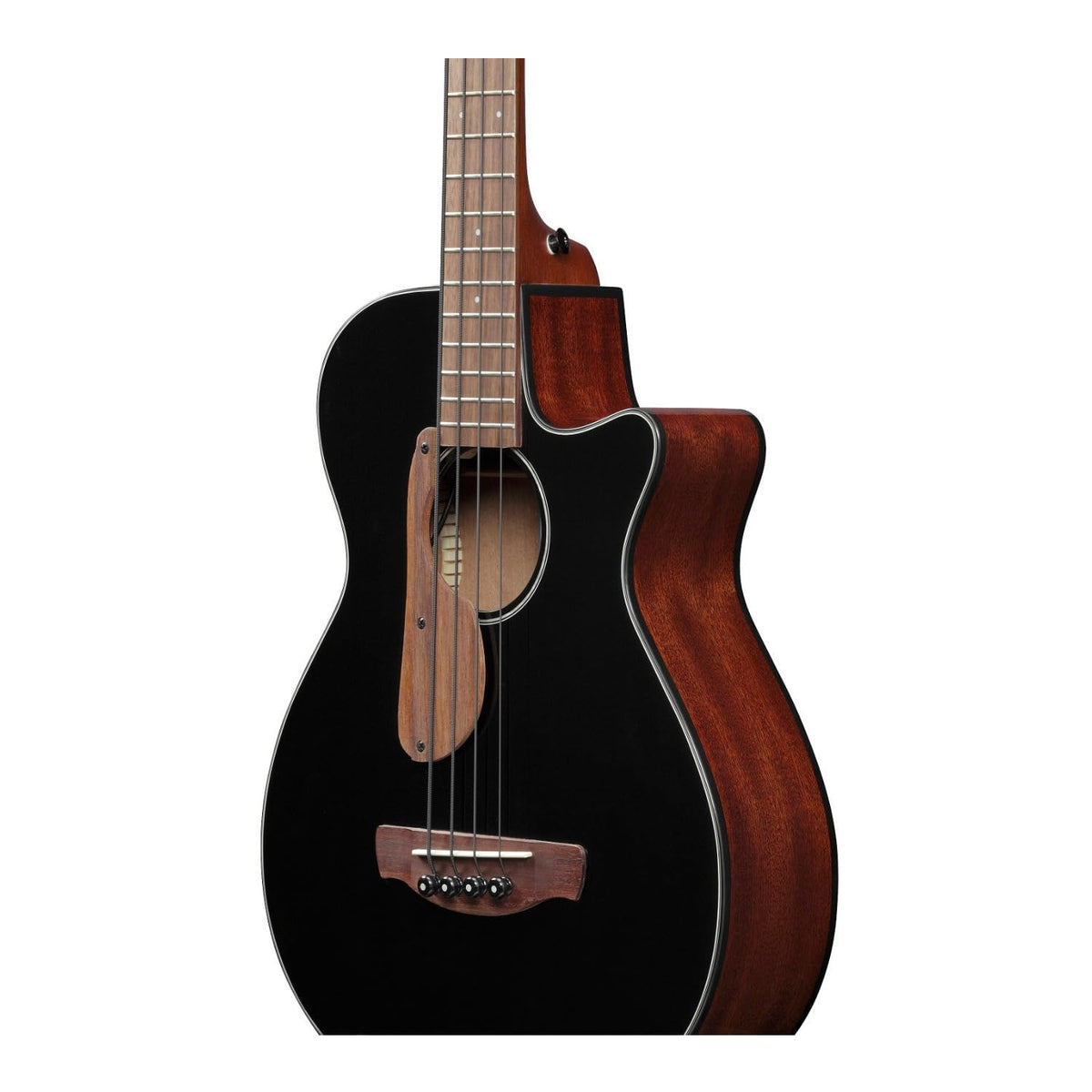 Black High Gloss Acoustic-electric Bass Guitar Q274