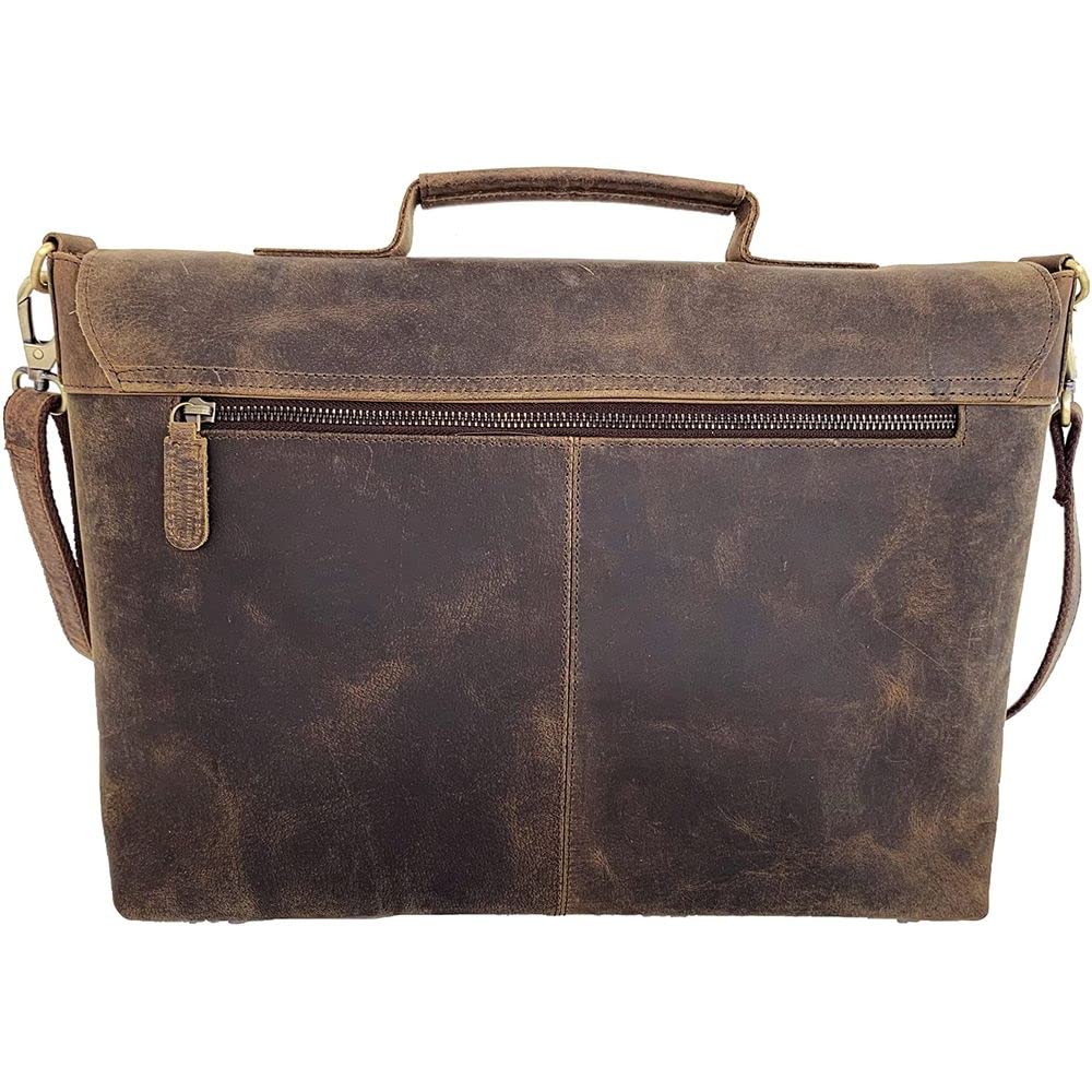 16 Inch Leather Laptop Messenger Bag C6558
