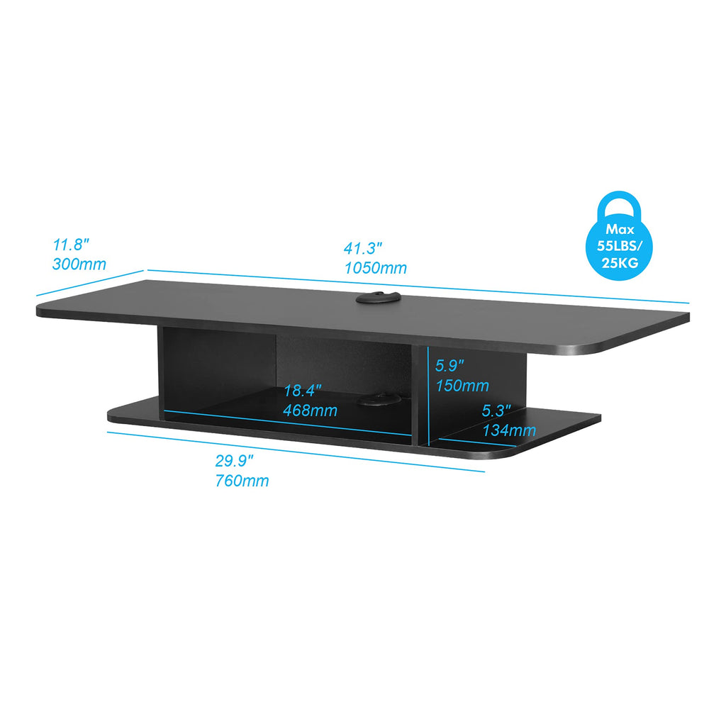 Black Floating TV Stand up to 55 Inch D819