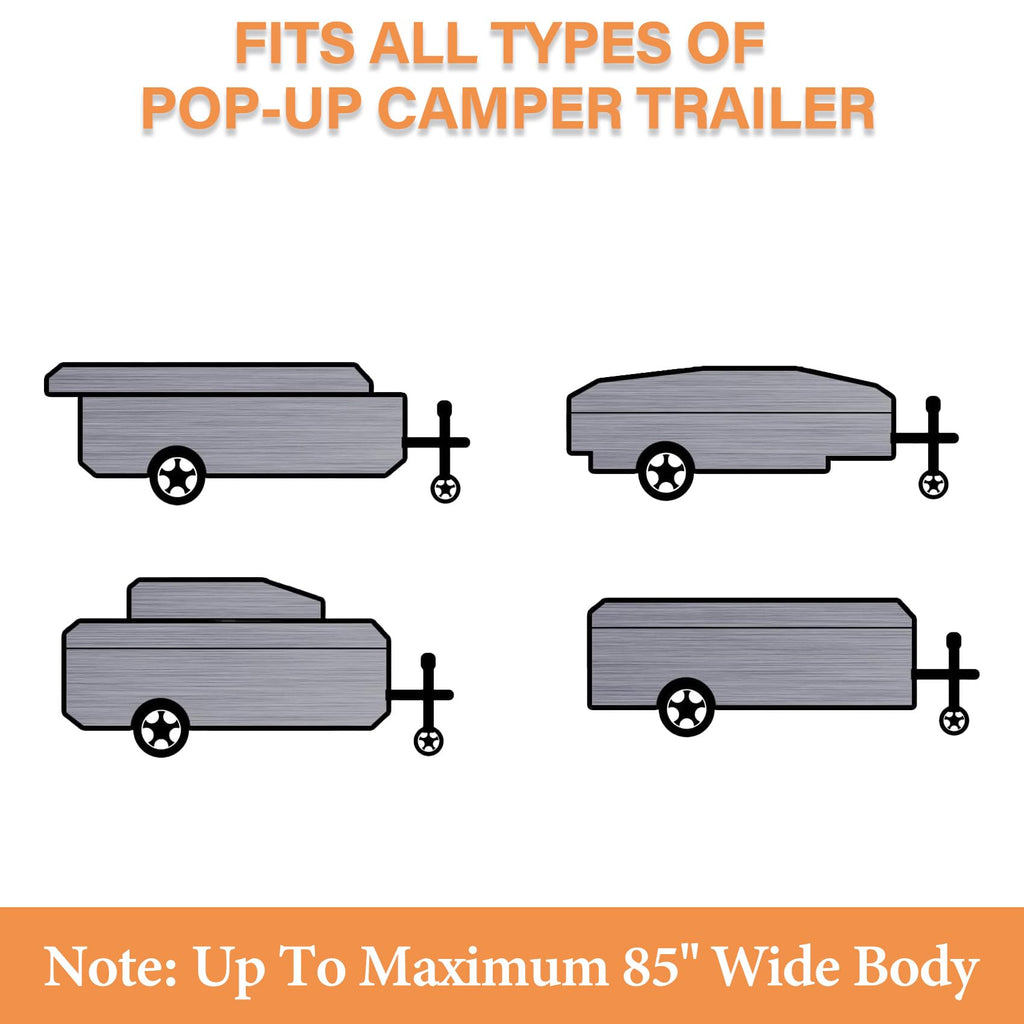 12'-14' 7 Layers Waterproof Breathable Pop Up Folding Camper Cover D986724