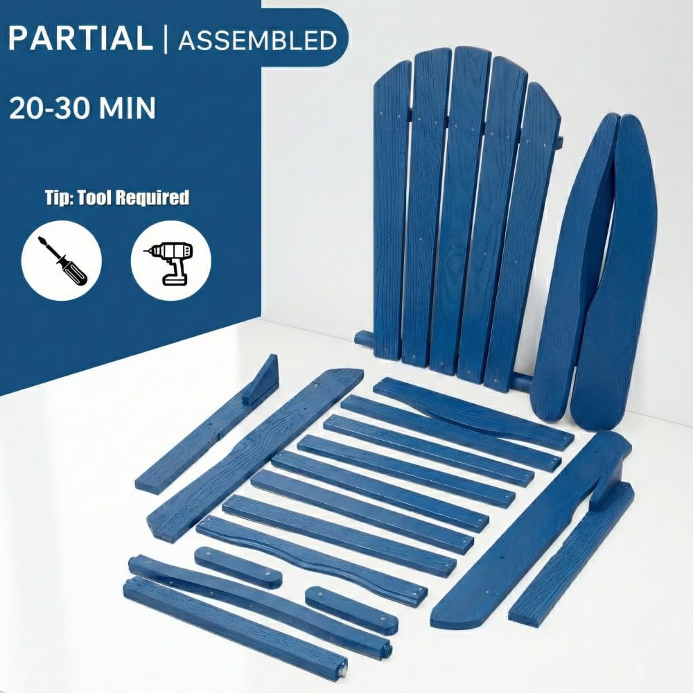 Wood Folding Adirondack Chair J392