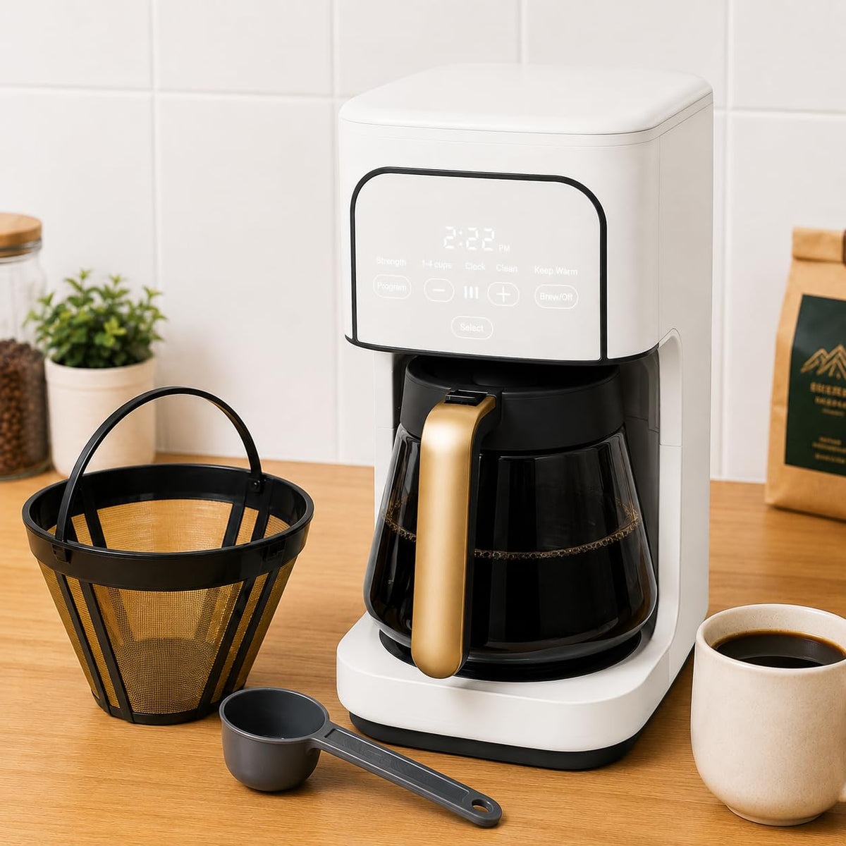 12-Cup Programmable Coffee Maker with Glass Carafe C12505