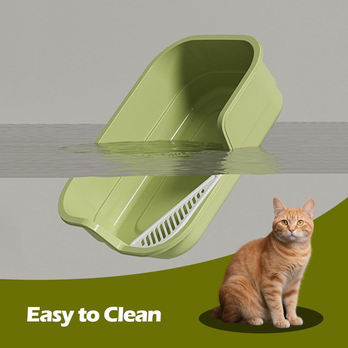 Extra Large High Sides Low Entry Cat Litter Box C924747
