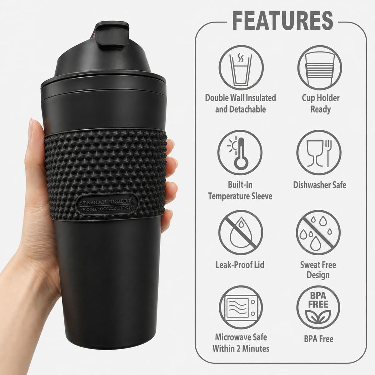 16 oz Insulated Coffee Tumbler Set 2 Pack K9745