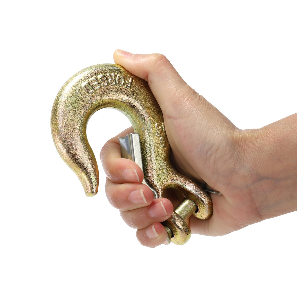 5/16 Inch Forged Steel Clevis Slip Hook with Latch, 14000 Lb Capacity O6411