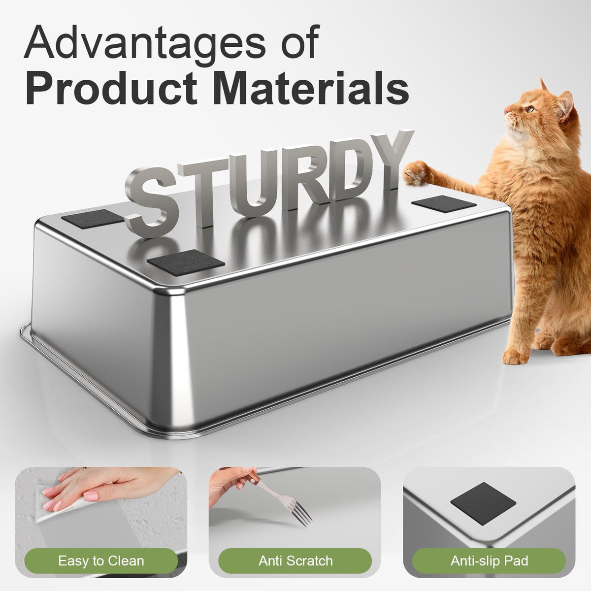XL Stainless Steel Enclosed Litter Box with Lid H589714