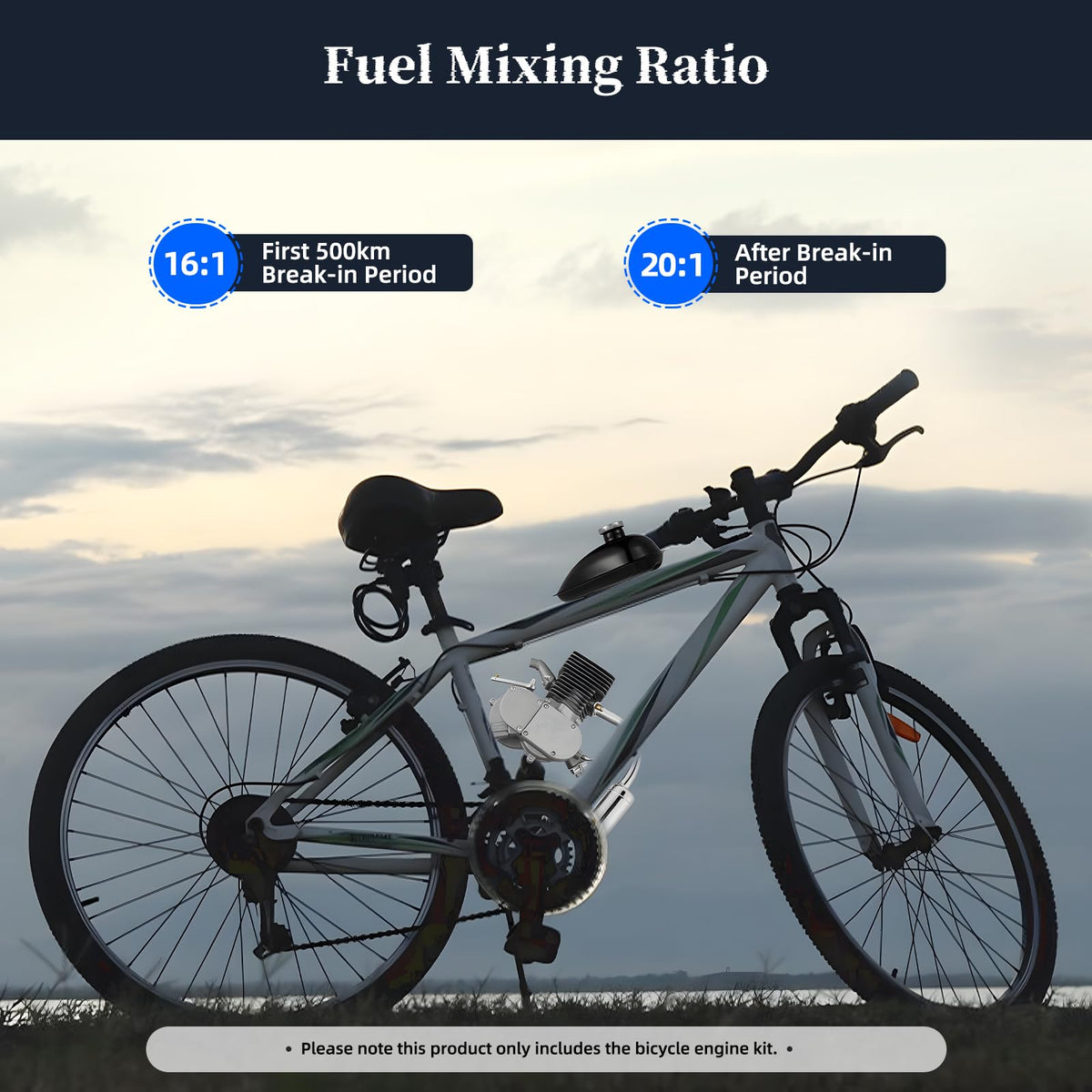 100CC 2 Stroke Bicycle Engine Kit with CDI Ignition and 36-Tooth Sprocket L645792