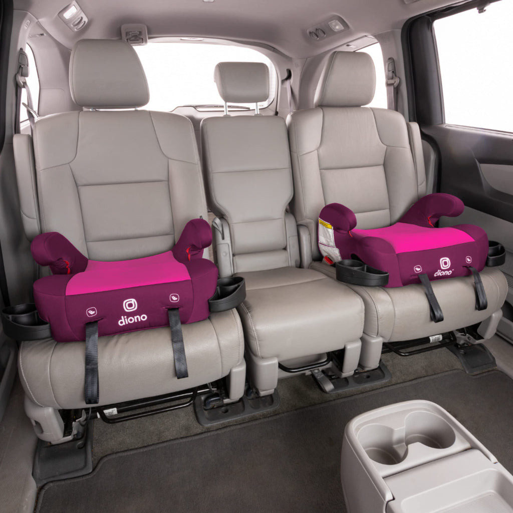 Backless Belt-Positioning Booster Car Seat, 1 Pink & 1 Blue, 40-120 lbs G374473