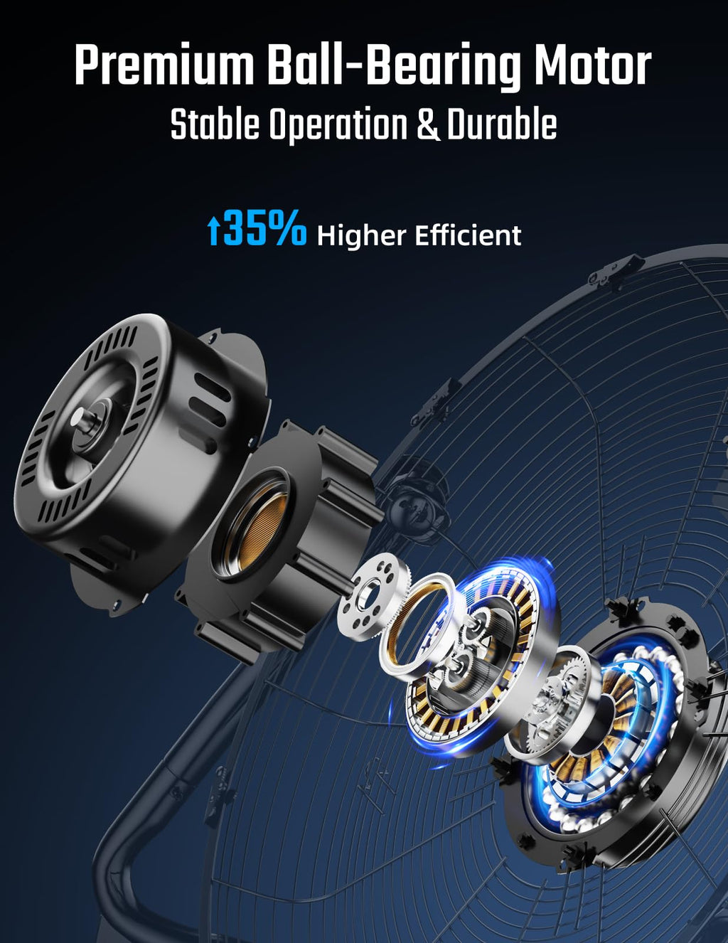 18 Inch 3-Speed Metal Floor Fan V294