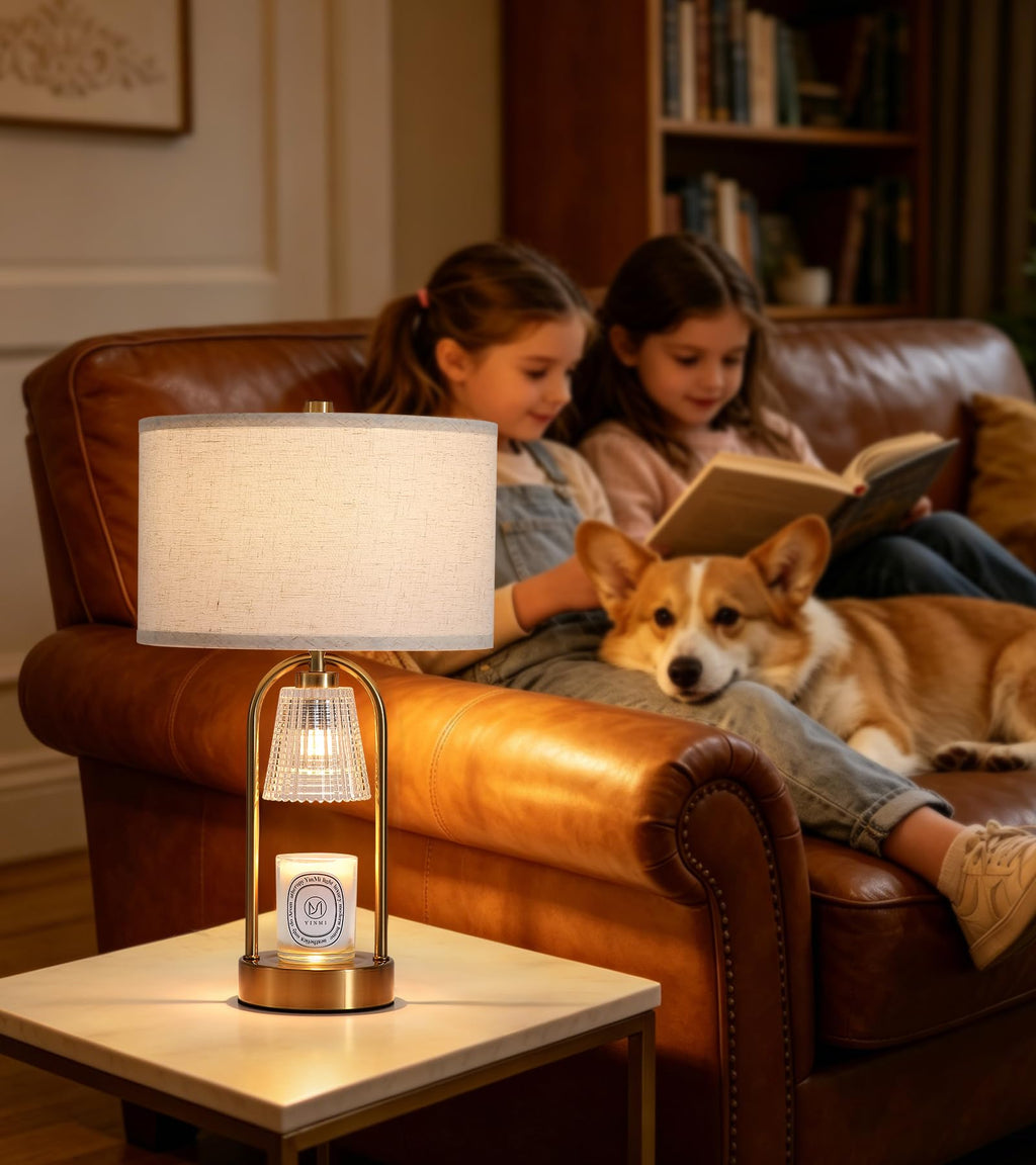 2 in 1 Gold Candle Warmer and Table Lamp Q390016