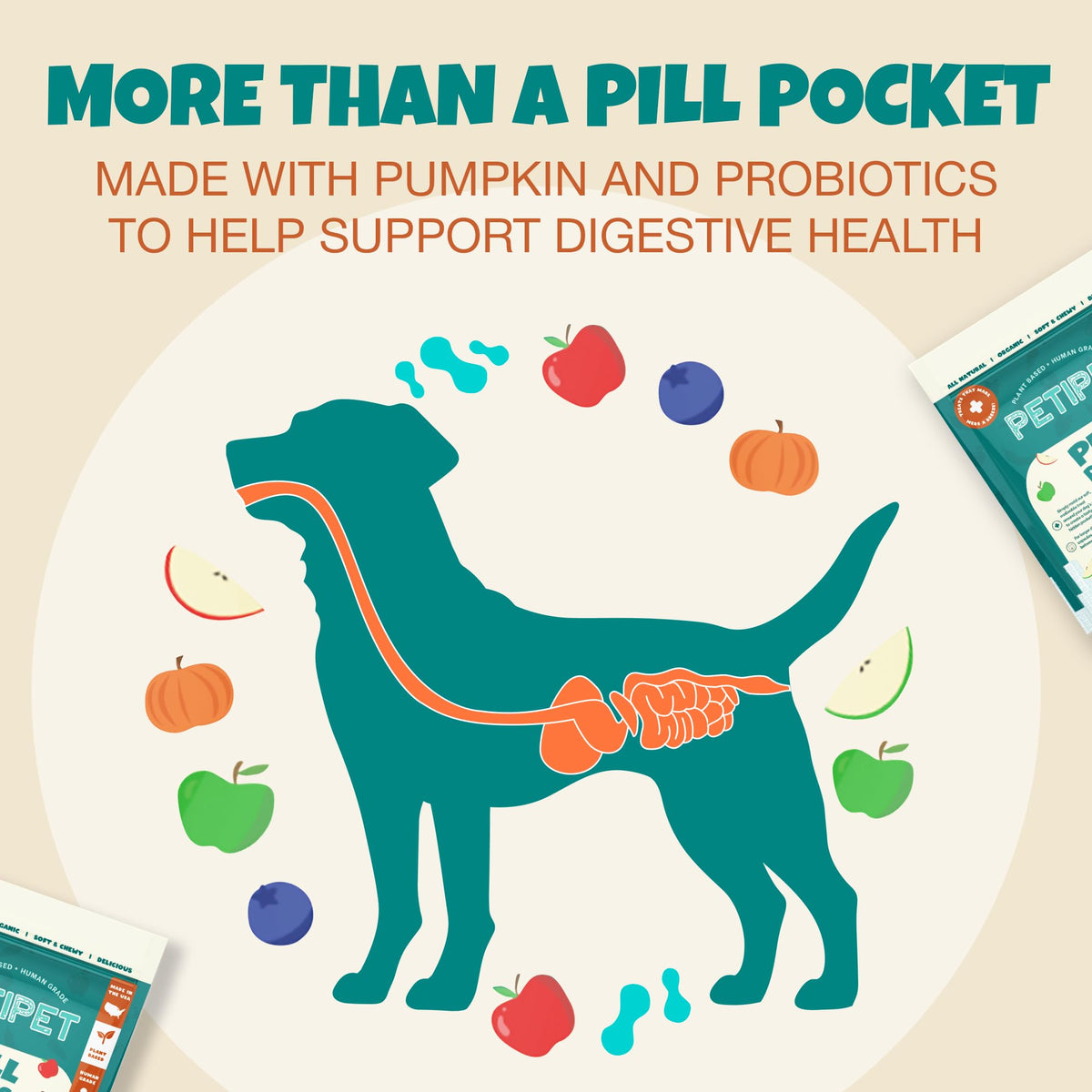 Pill Wraps for Dogs with Pumpkin and Probiotics G4865