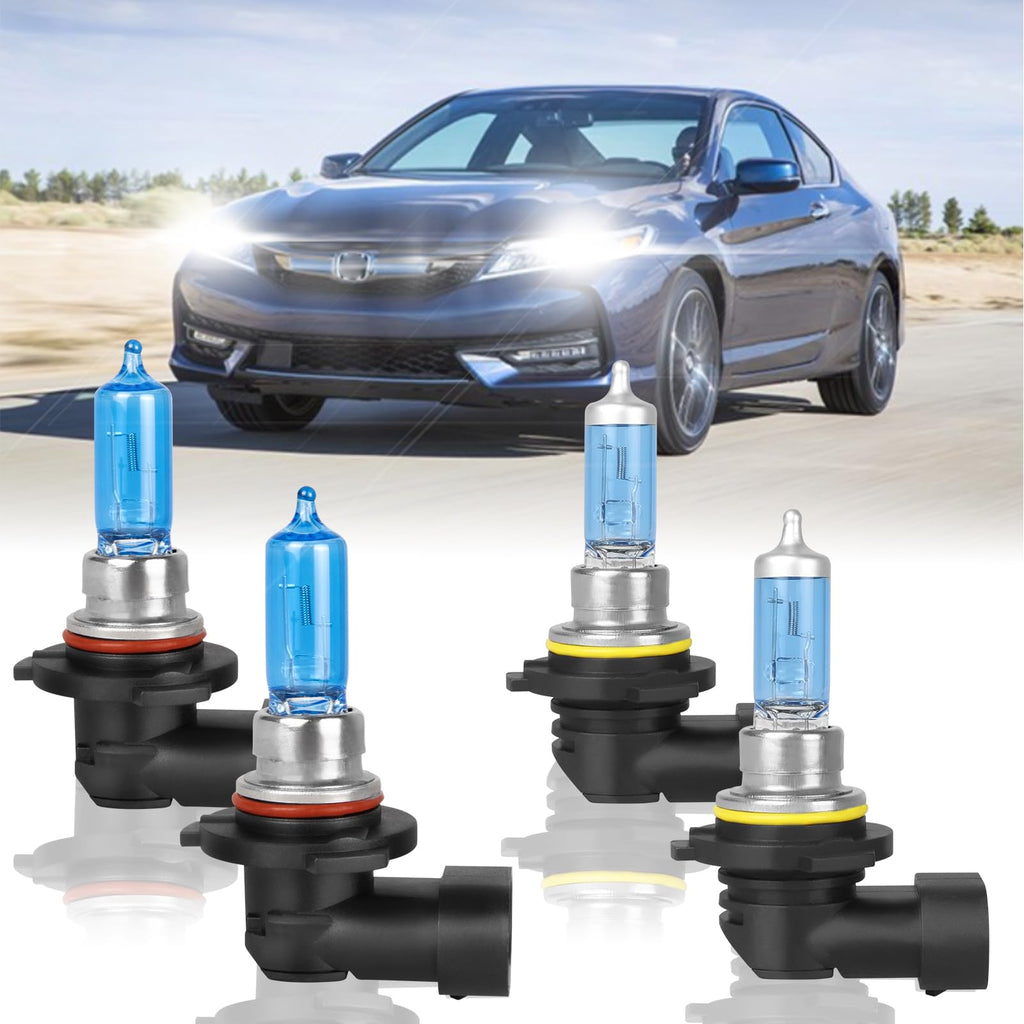 Halogen Headlight Bulbs 9005 High Beam 9006 Low Beam Pack of 4 O326