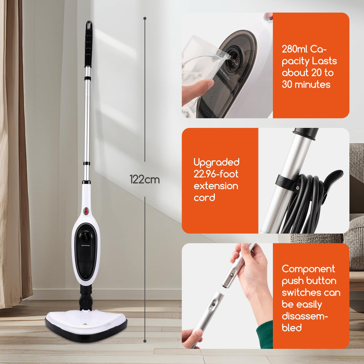 Lightweight Steam Mop with Attachments L742