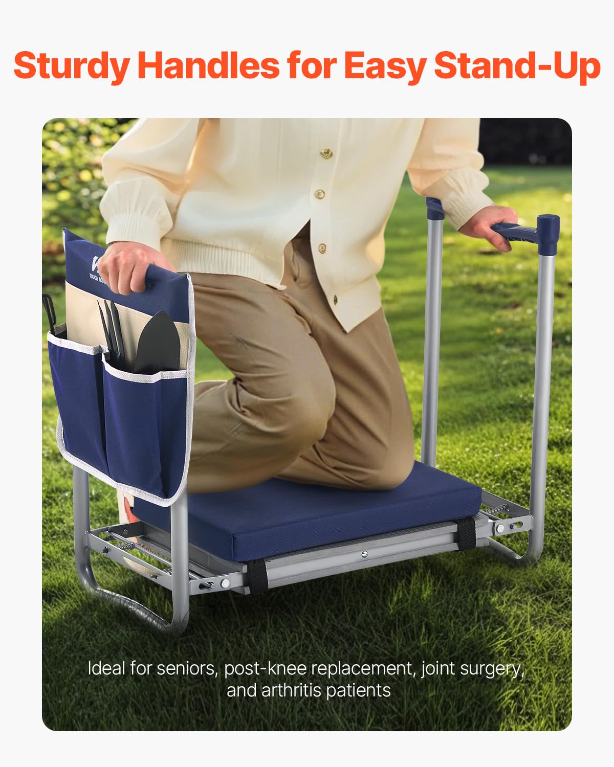 Folding Garden Kneeler and Seat with Tool Bags E35567