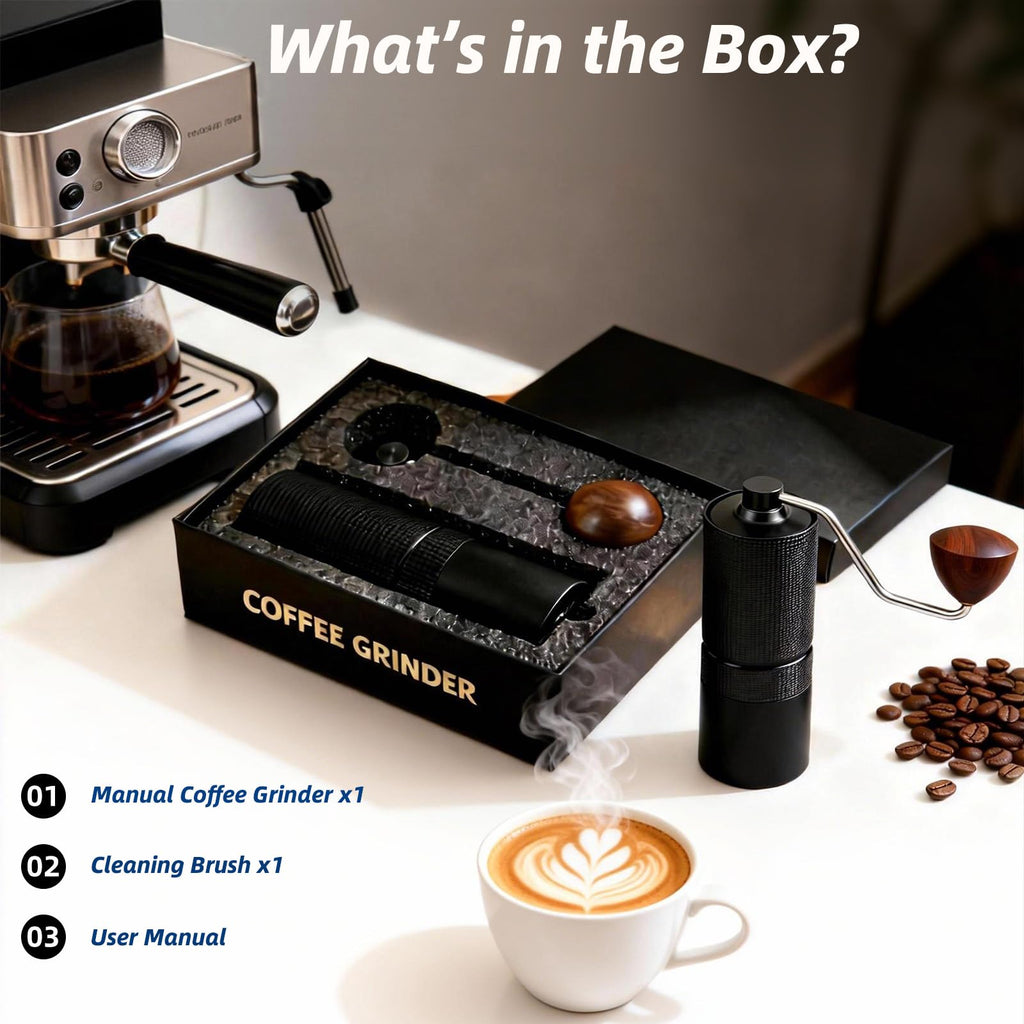 Manual Stainless Steel Conical Burr Coffee Grinder 20g Capacity A561285