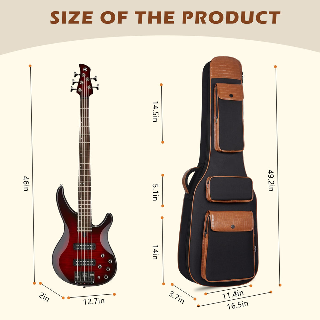 0.5" Thick Padded Bass Gig Bag X330