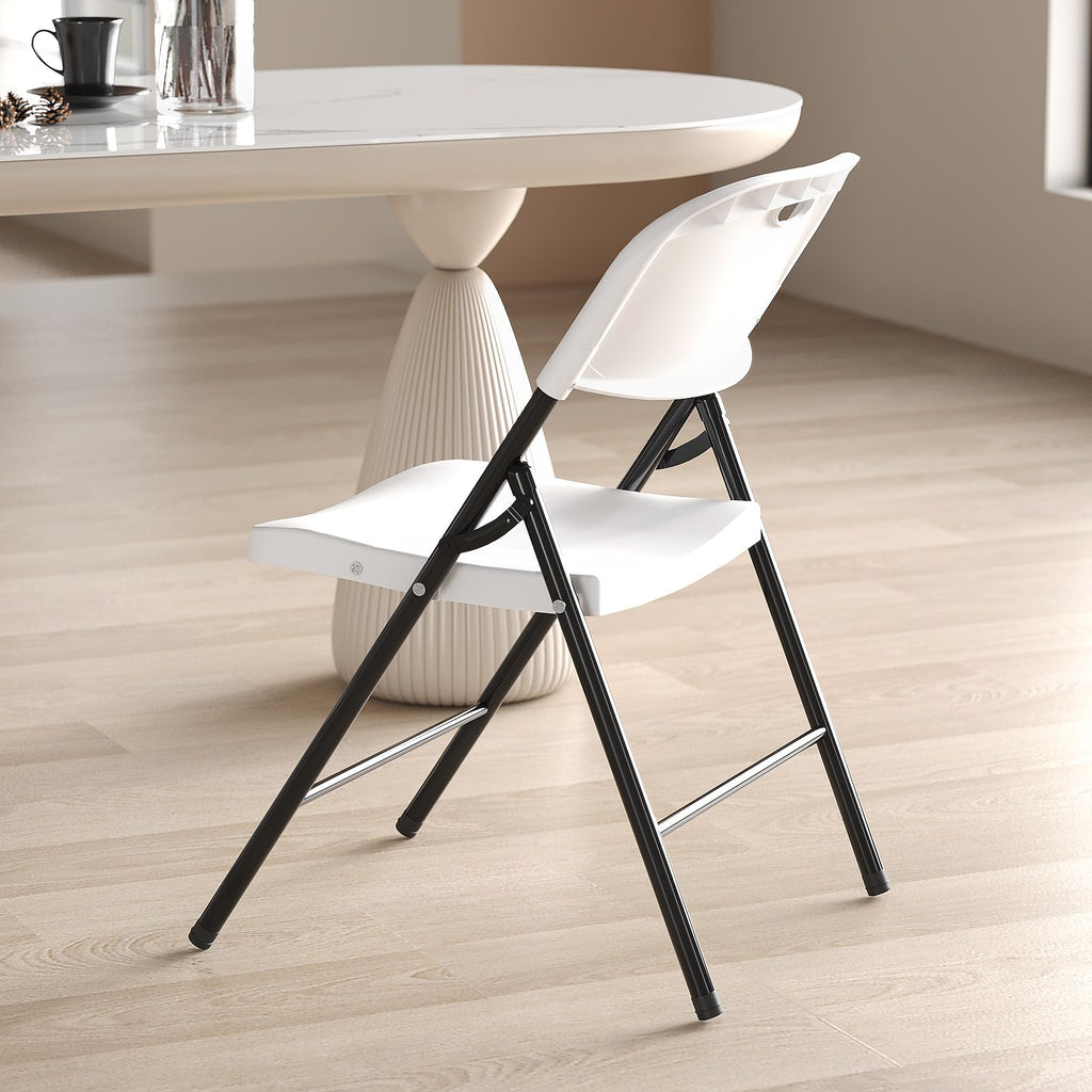 Heavy Duty Plastic Folding Chair with Reinforced Steel Frame X2776