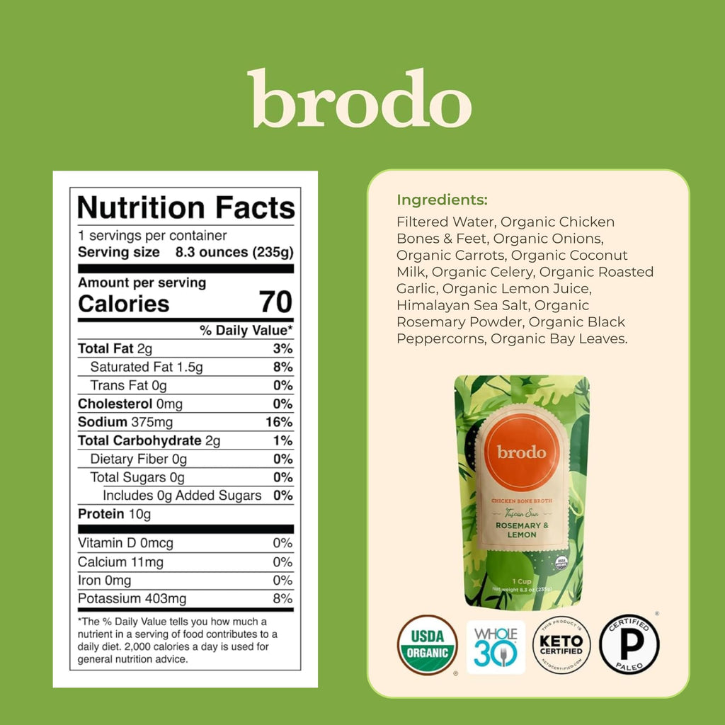 Organic Chicken & Beef Bone Broth 6x 8.3 oz E4786