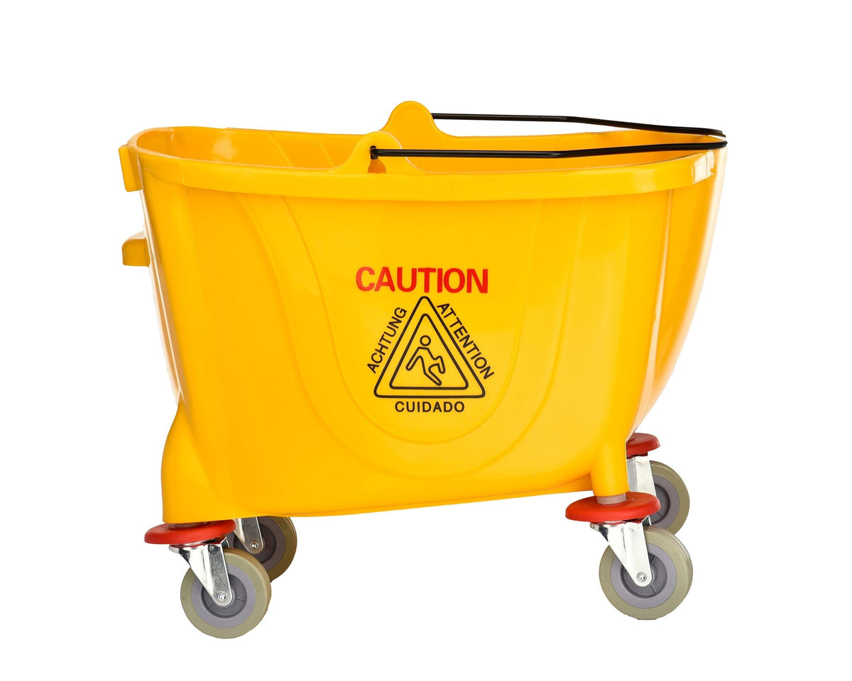 35 qt. Yellow Mop Bucket on Wheels C23632